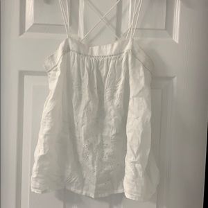 White eyelet tank top